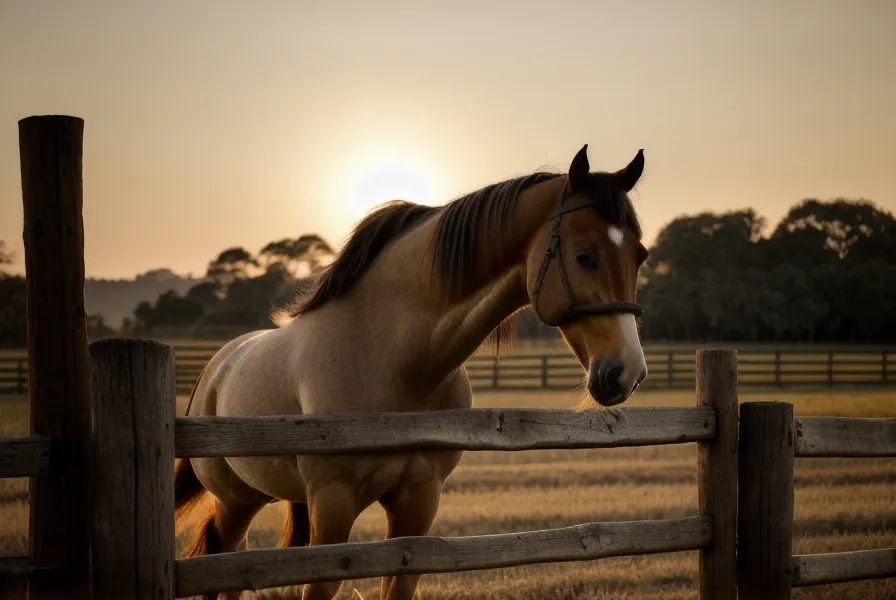 Ojo y oreja de un caballo atentos durante un ejercicio de etología equina en el corral
