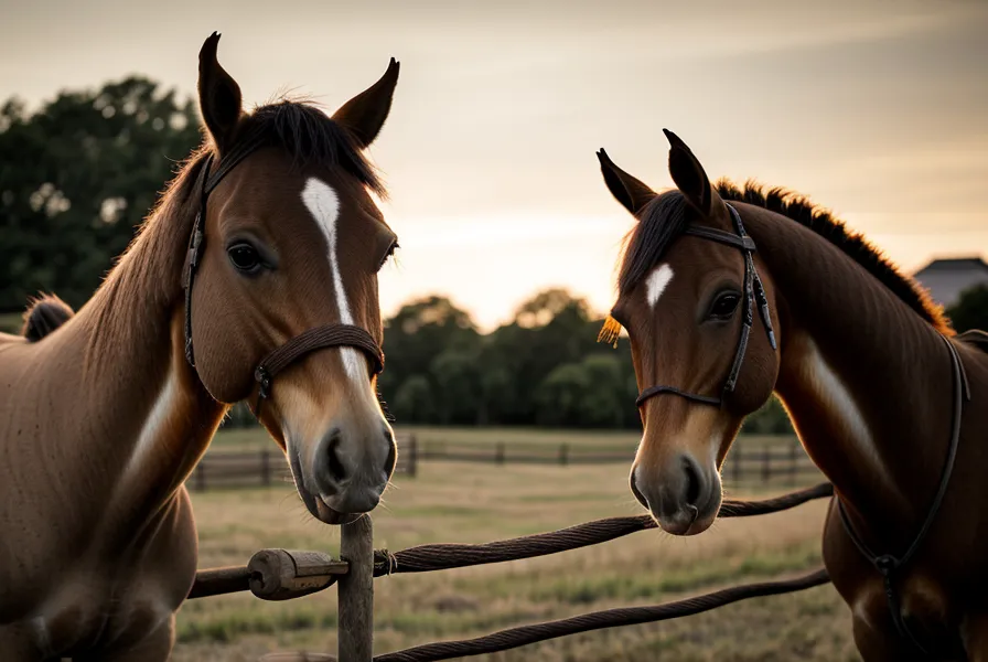 Caballo tranquilo con cabezada sin bocado en el corral, resultado de aplicar etología equina con paciencia