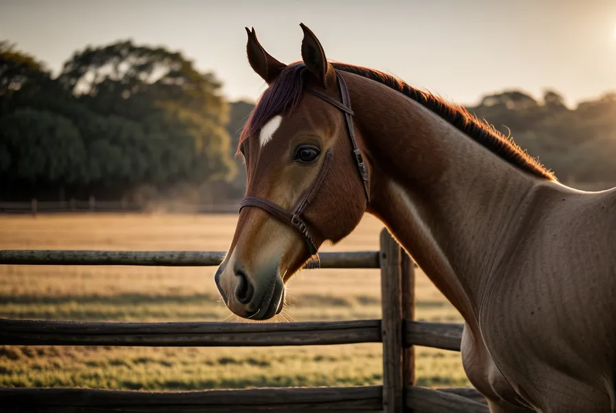 Manos curtidas sobre el cuello de un caballo, señal de bienestar equino ganado con paciencia