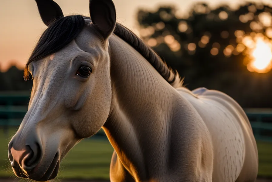 Detalle de las orejas de un caballo moviéndose para captar sonidos