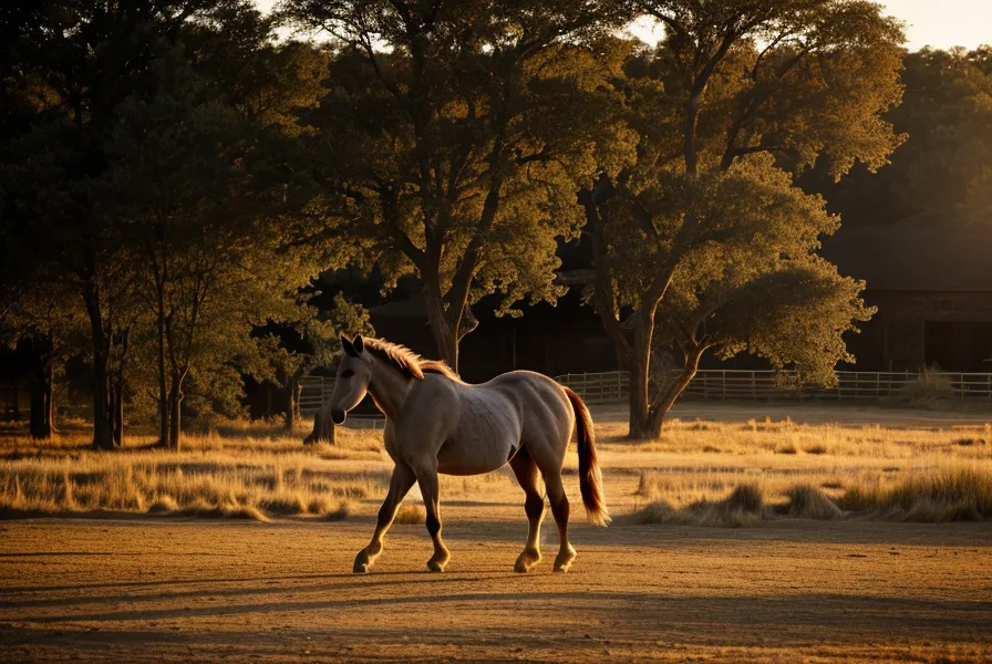 Corral redondo tradicional en una finca argentina durante el invierno
