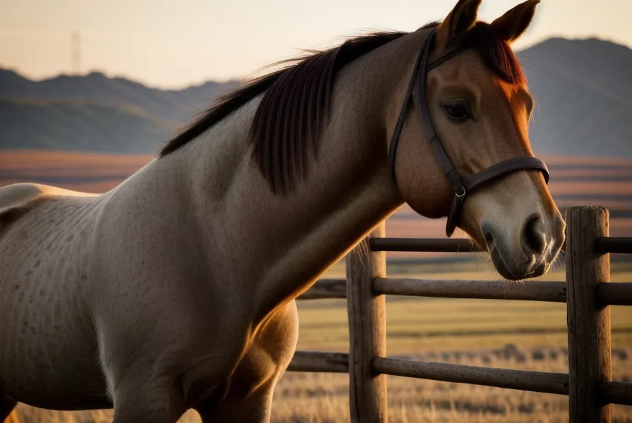 Caballo relajado en el corral, mostrando señales de calma propias de la etología equina