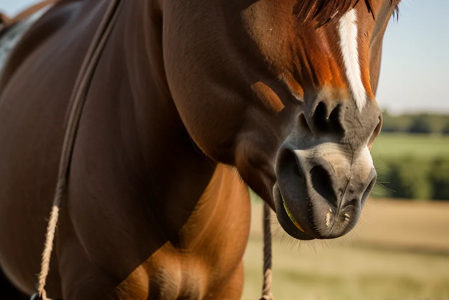 Primer plano del ojo y la oreja de un caballo mostrando atención.