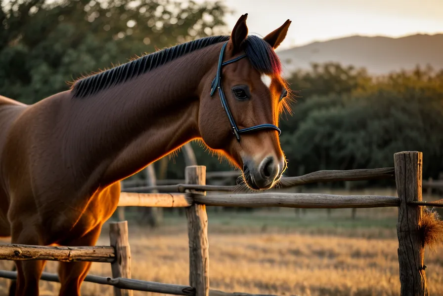Primer plano de las orejas de un caballo mostrando tensión y atención al entorno.